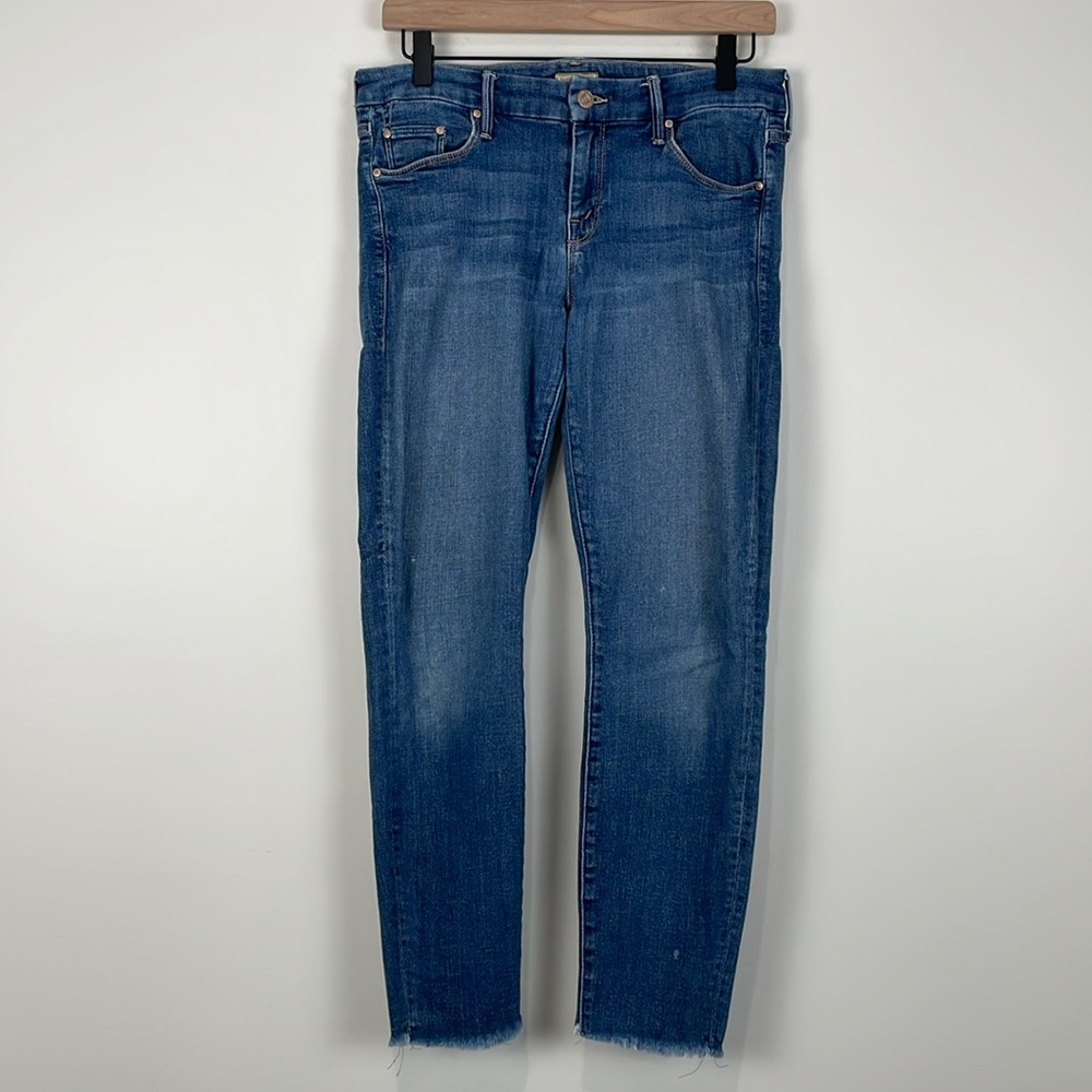 MOTHER Jeans Looker Ankle Fray 29 Girl Crush Mid-Rise Stretch
